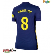 Camiseta Atletico Madrid Pablo Barrios #8 Visitante Equipación para mujer 2025-26 manga corta